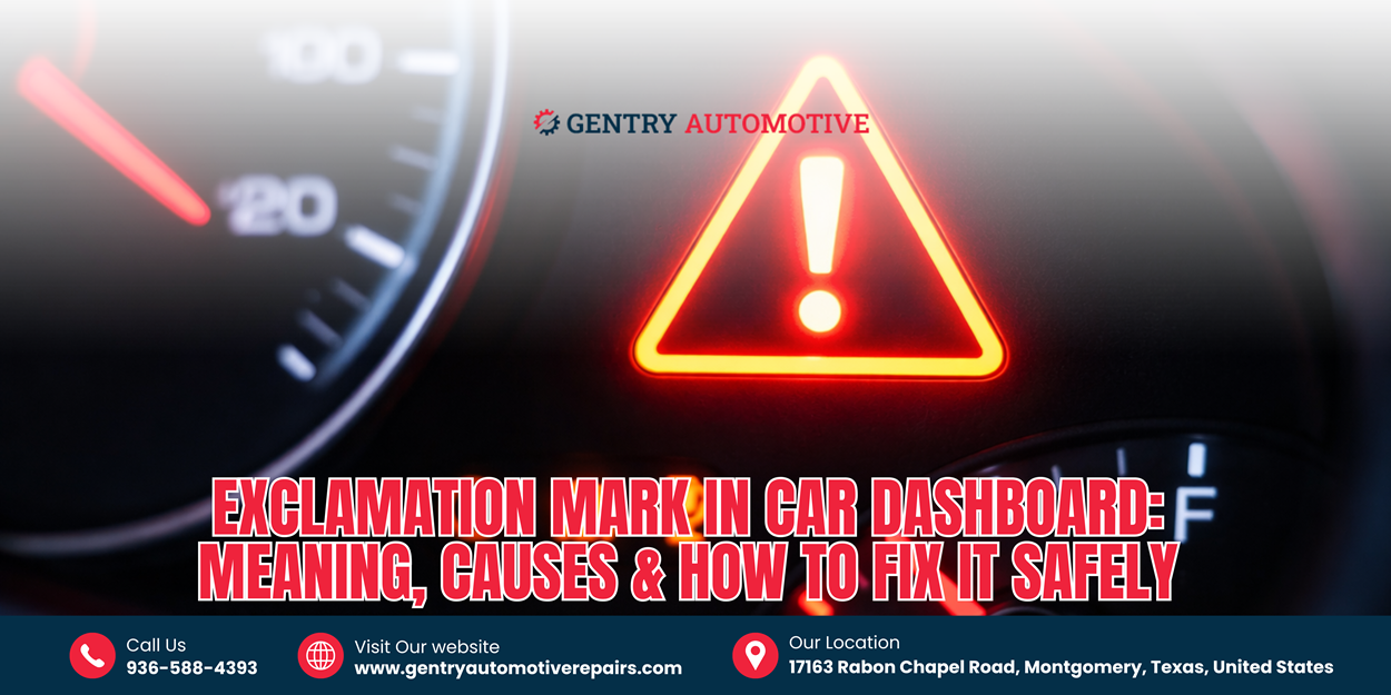 Exclamation Mark in Car Dashboard